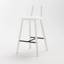 Chaise de bar blanche 65 cm Naïve - Emko