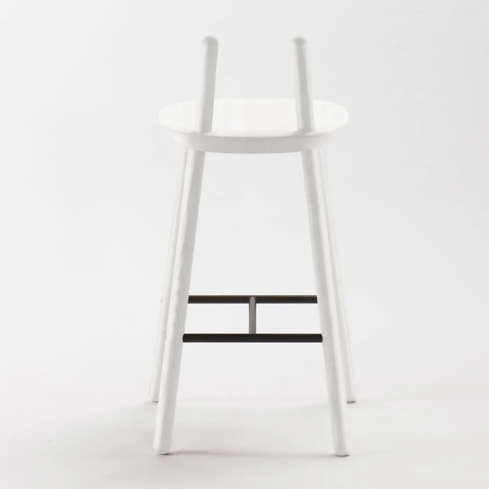 Chaise de bar blanche 65 cm Naïve - Emko