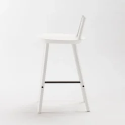 Chaise de bar blanche 65 cm Naïve - Emko