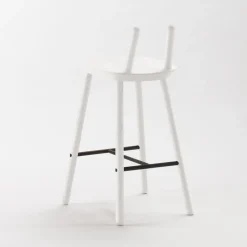 Chaise de bar blanche 65 cm Naïve - Emko