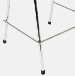 Chaise de bar 75 cm en bois noir et cadre argenté Touchwood - Hem
