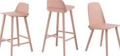 Chaise de bar 75 cm en chêne naturel Visu - Muuto