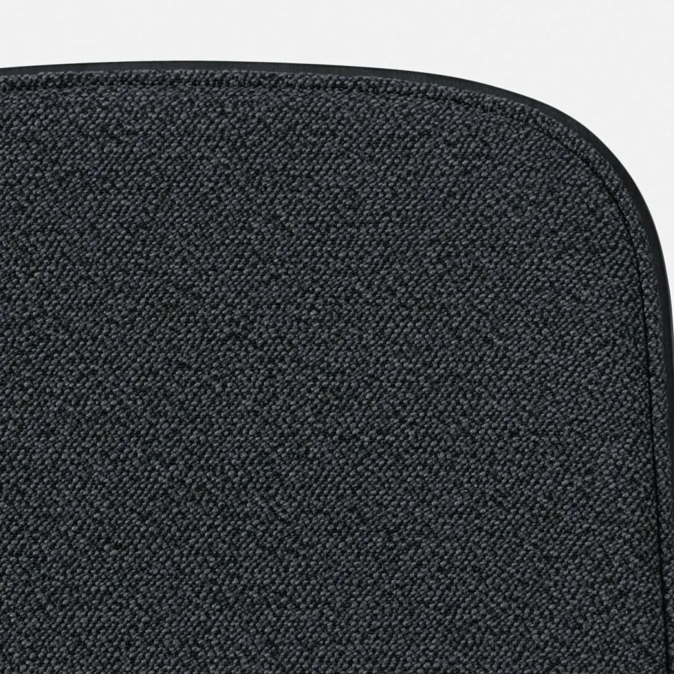 Chaise de bar 75 cm en tissu noir et cadre argenté Touchwood - Hem