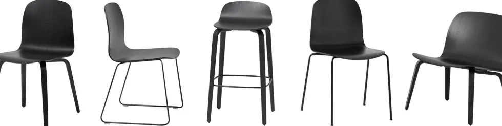 Chaise de bar 75 cm rose Visu - Muuto