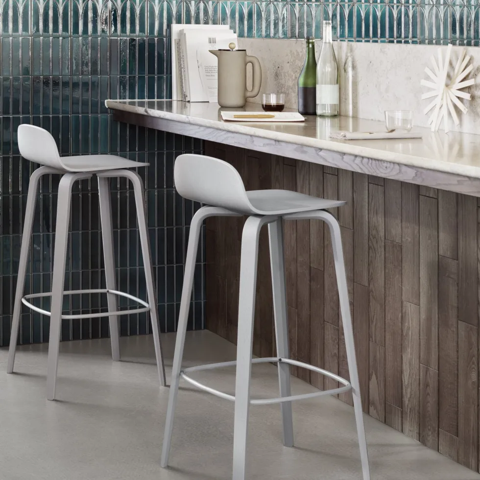 Chaise de bar 75 cm rose Visu - Muuto