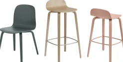 Chaise de bar 75 cm rose Visu - Muuto
