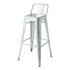 Chaise de bar de jardin en acier galvanisé 75cm HPD 75 - Tolix