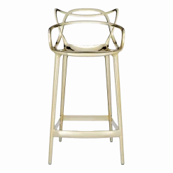 Chaise de bar dorée 65 cm Masters - Kartell