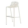 Chaise de bar en acier blanc crème 56 x 48 cm Forest - Fast Spa