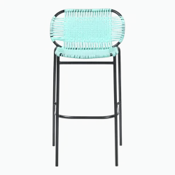 Chaise de bar en acier bleu Cielo - Ames