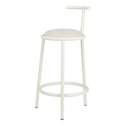 Chaise de bar en acier et polyester beige piazza 86cm Hogo - noo.ma