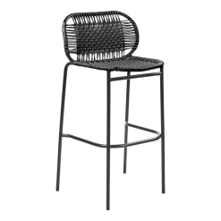 Chaise de bar en acier noir Cielo - Ames