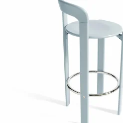 Chaise de bar en bois de hêtre bleu ardoise 75 cm Rey - HAY