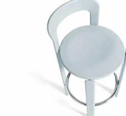 Chaise de bar en bois de hêtre bleu ardoise 75 cm Rey - HAY