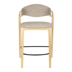 Chaise de bar en bois de hêtre et polyester 51x57x91cm Babington - Dutchbone