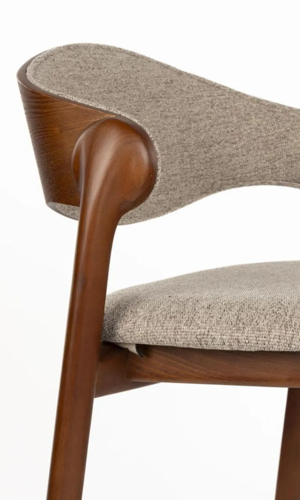 Chaise de bar en bois de hêtre marron et polyester 51x57x91cm Babington - Dutchbone