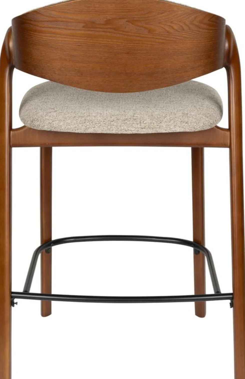 Chaise de bar en bois de hêtre marron et polyester 51x57x91cm Babington - Dutchbone
