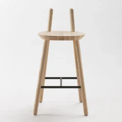 Chaise de bar en bois naturel 65 cm Naïve - Emko