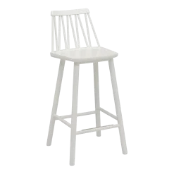 Chaise de bar en bouleau blanc 63 cm ZigZag - Hans K