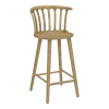 Chaise de bar en chêne huilé 63 cm San Marco - Hans K