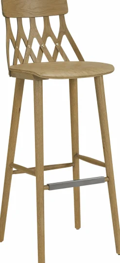 Chaise de bar en chêne huilé 78 cm Y5 - Hans K