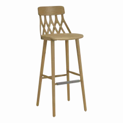Chaise de bar en chêne huilé 78 cm Y5 - Hans K