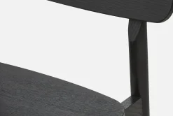 Chaise de bar en frêne et métal noir 65cm Soma - Woud