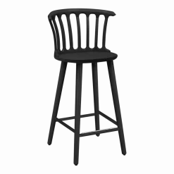 Chaise de bar en frêne noir 63 cm San Marco - Hans K