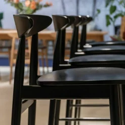 Chaise de bar en hêtre noir 91 cm Teo - Vincent Sheppard