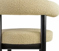 Chaise de bar en hêtre noir et beige Sosis Avignon Artic Silver - Versmissen