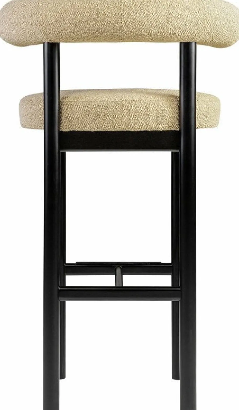 Chaise de bar en hêtre noir et beige Sosis Avignon Artic Silver - Versmissen