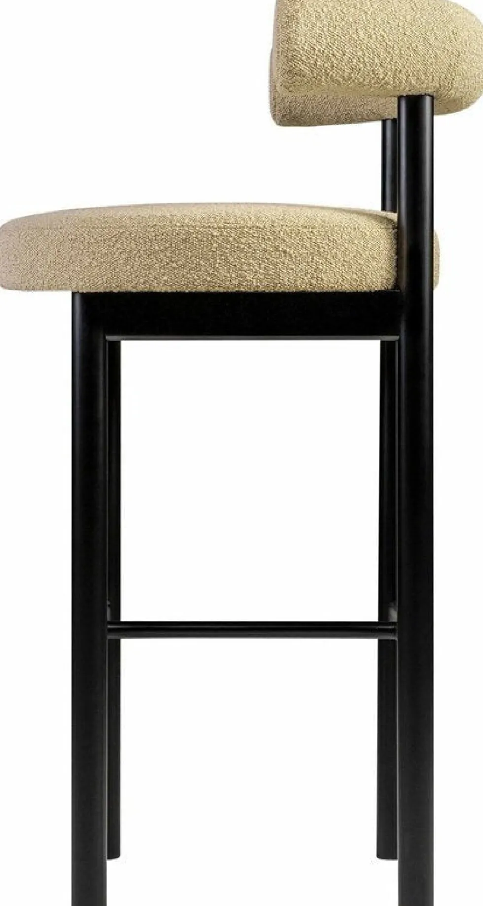 Chaise de bar en hêtre noir et beige Sosis Avignon Artic Silver - Versmissen
