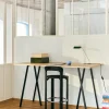 Chaise de bar en hêtre noir et en textile 65cm Rey - Hay