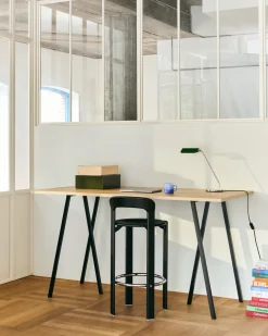 Chaise de bar en hêtre noir et en textile 65cm Rey - Hay