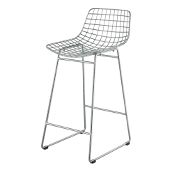 Chaise de bar en métal argent Wire - HKliving