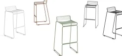 Chaise de bar en métal noir 75 cm Hee - HAY