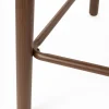 Chaise de bar en tissu beige et métal marron 65cm Léo - The Cool Republic