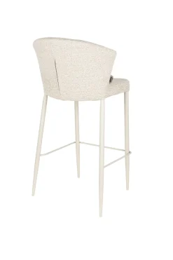 Chaise de bar en tissu et métal beige 73cm Georgia - Dutchbone