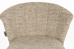 Chaise de bar en tissu marron et métal noir 73cm Georgia - Dutchbone