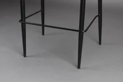 Chaise de bar en velours violet et acier noir Georgia - Dutchbone