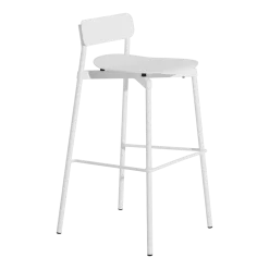 Chaise de bar extérieure en métal blanc 75cm Fromme - Petite friture