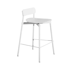 Chaise de bar extérieure en métal blanc 65cm Fromme - Petite friture