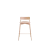 Chaise de bar extérieure en métal blush 65cm Fromme - Petite friture