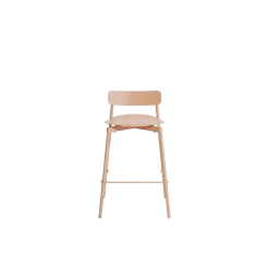 Chaise de bar extérieure en métal blush 65cm Fromme - Petite friture