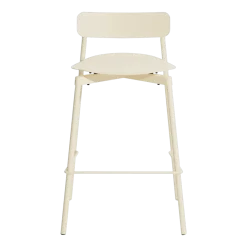 Chaise de bar extérieure en métal ivoire 65cm Fromme - Petite friture