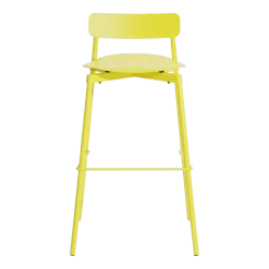 Chaise de bar extérieure en métal jaune 75cm Fromme - Petite friture