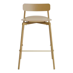 Chaise de bar extérieure en métal or 65cm Fromme - Petite friture