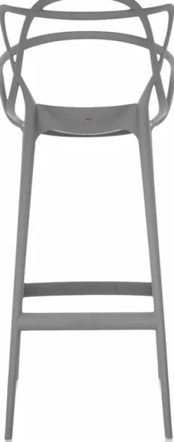 Chaise de bar grise 75 cm Masters - Kartell