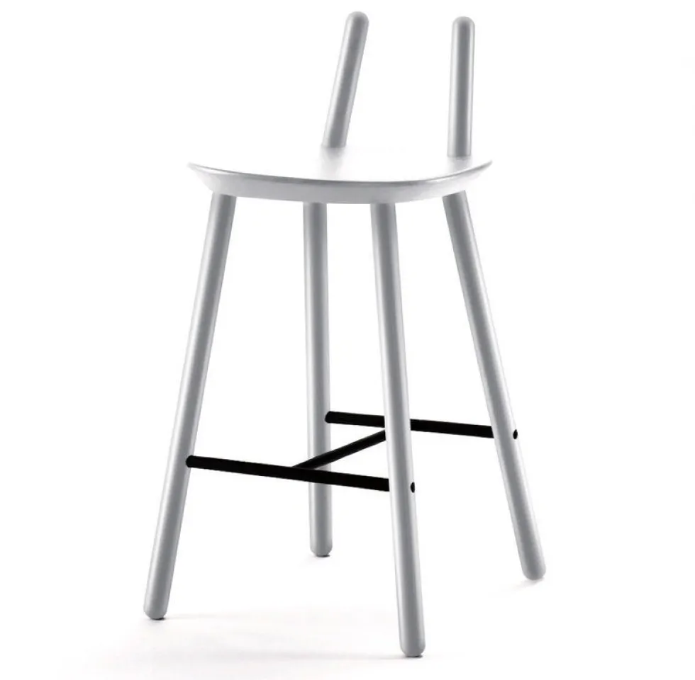 Chaise de bar grise 65 mc Naïve - Emko