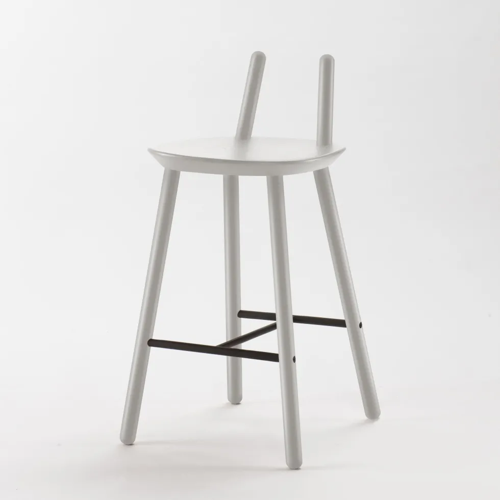 Chaise de bar grise 65 mc Naïve - Emko